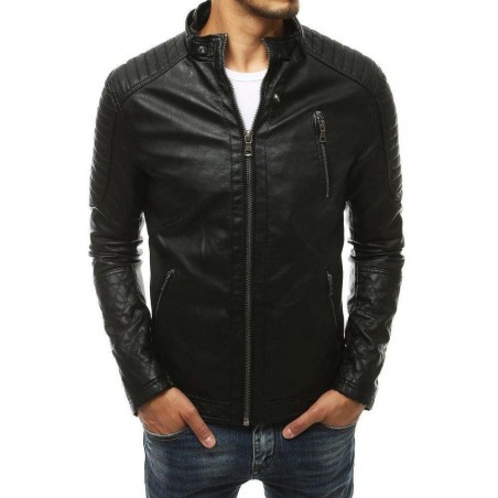 Kožená bunda pre pánov TX3401 - čierna