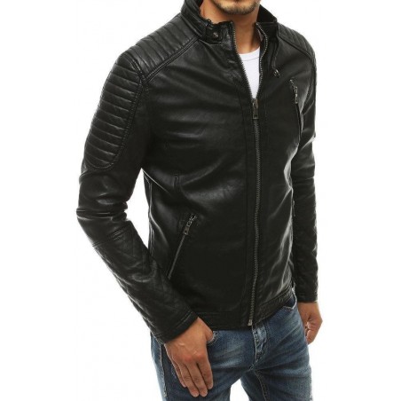 Kožená bunda pre pánov TX3401 - čierna