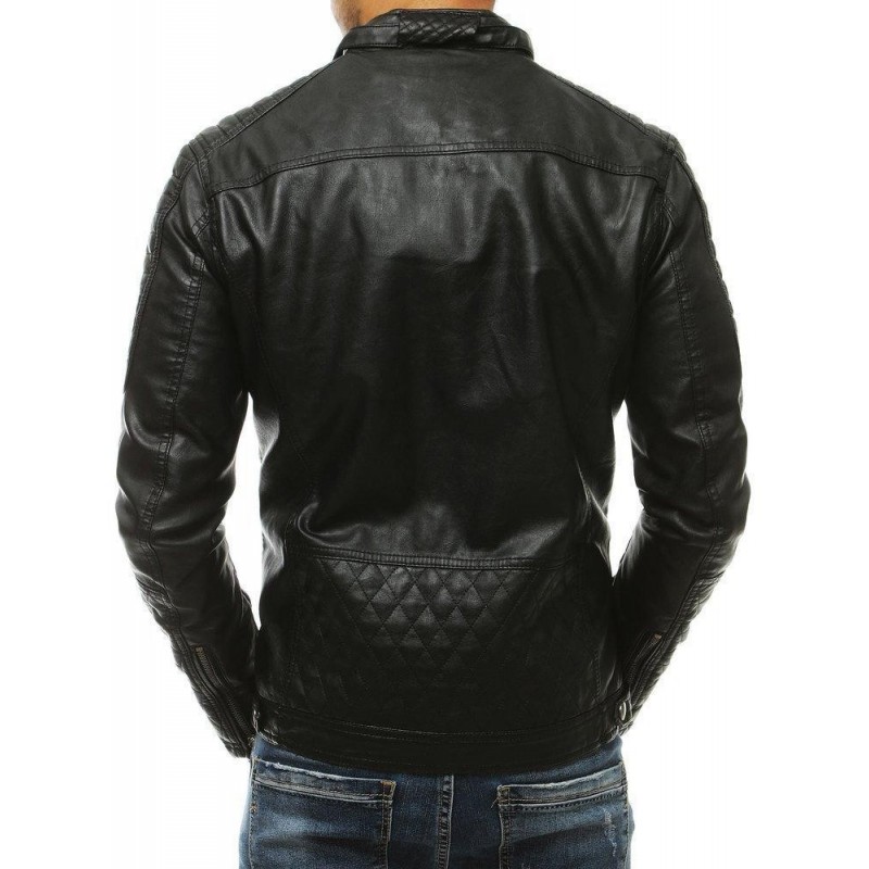 Kožená bunda pre pánov TX3401 - čierna