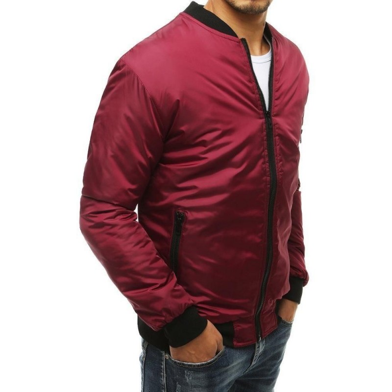 Pánska bomber bordová bunda TX3406