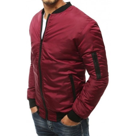 Pánska bomber bordová bunda TX3406