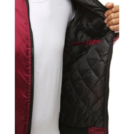 Pánska bomber bordová bunda TX3406