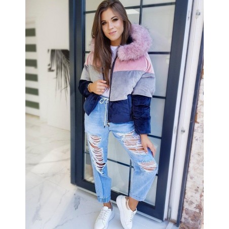 Dámska zimná bunda MUST TRIO TY1336 - tmavomodrá