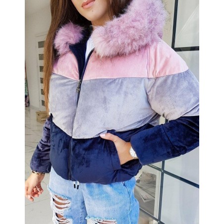 Dámska zimná bunda MUST TRIO TY1336 - tmavomodrá