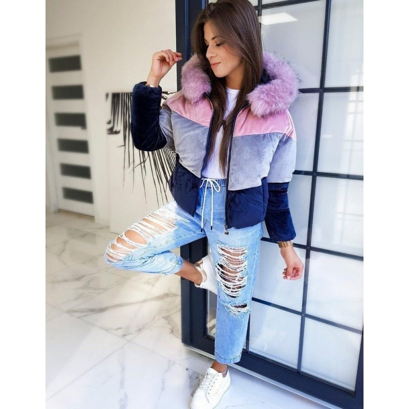 Dámska zimná bunda MUST TRIO TY1336 - tmavomodrá