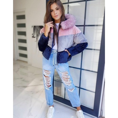 Dámska zimná bunda MUST TRIO TY1336 - tmavomodrá