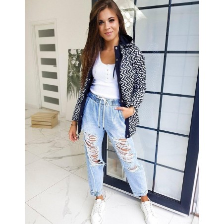 Dvojstranná dámska parka COLINS TY1345 - tmavomodrá