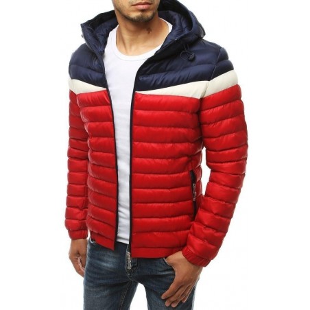 Prešívaná pánska bunda s kapucňou TX3416 - červená