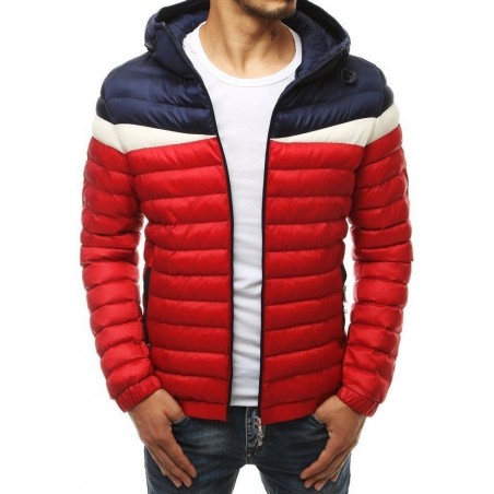 Prešívaná pánska bunda s kapucňou TX3416 - červená