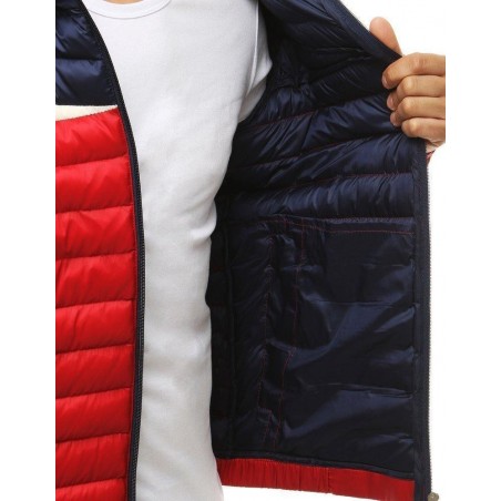 Prešívaná pánska bunda s kapucňou TX3416 - červená