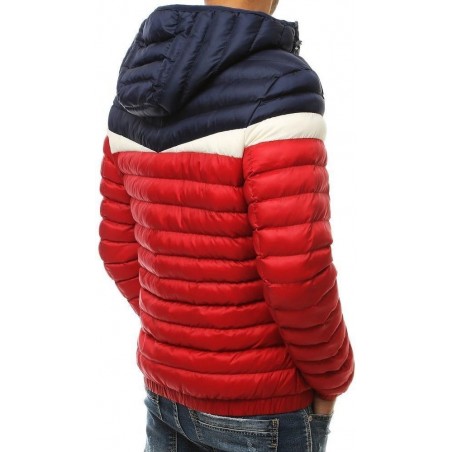 Prešívaná pánska bunda s kapucňou TX3416 - červená