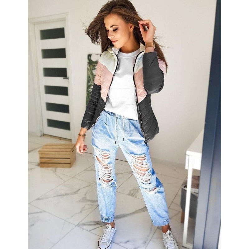 Dámska prechodná bunda TOMMY FULL TY1389 - ružová