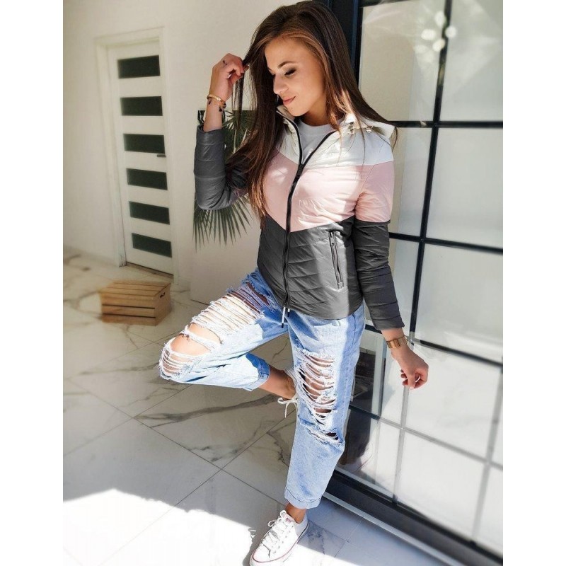 Dámska prechodná bunda TOMMY FULL TY1389 - ružová