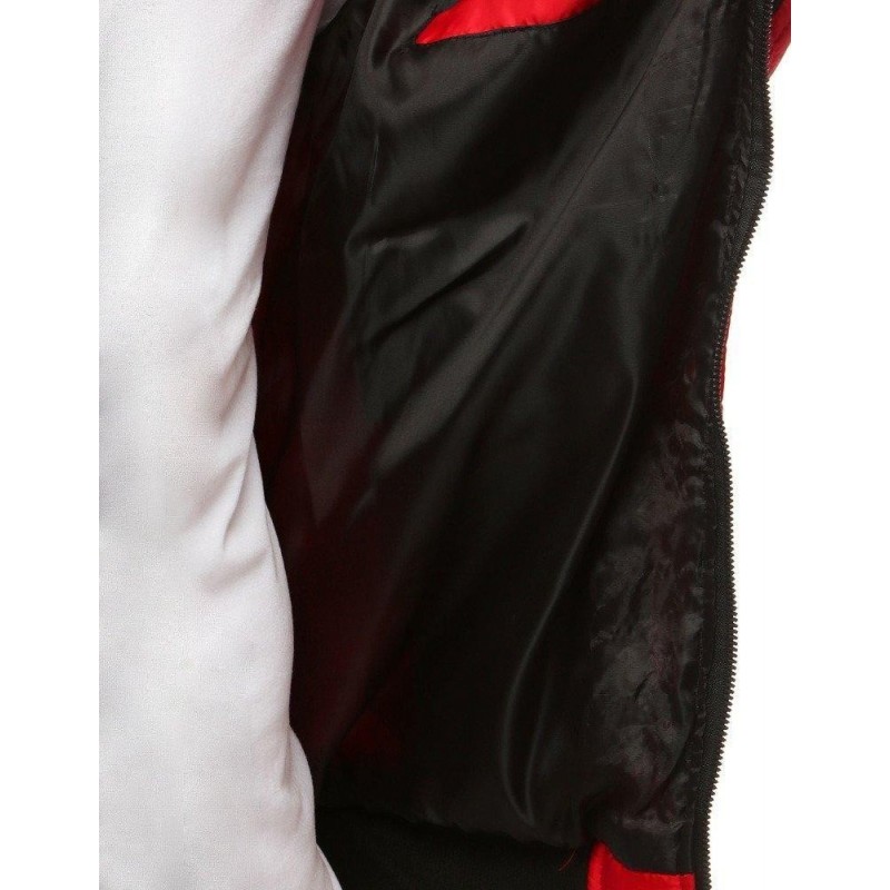 Pánska prešívaná bomber bunda (tx2233) - červená