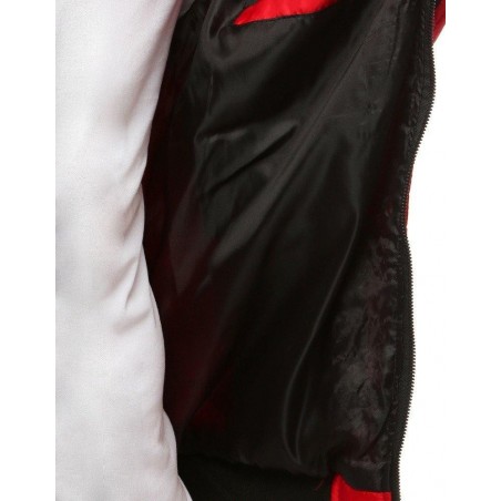 Pánska prešívaná bomber bunda (tx2233) - červená