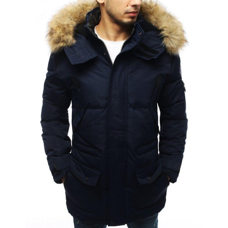 Pánska zimná tmavomodrá bunda TX3111