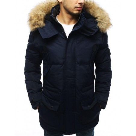 Pánska zimná tmavomodrá bunda TX3111
