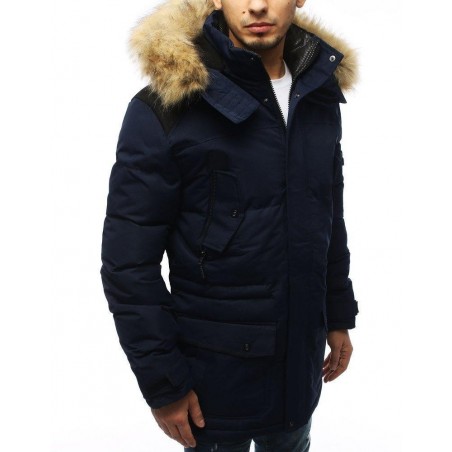 Pánska zimná tmavomodrá bunda TX3111