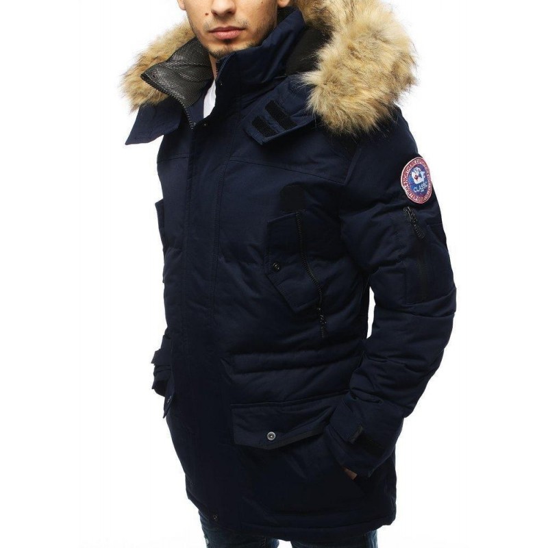 Pánska zimná tmavomodrá bunda TX3111