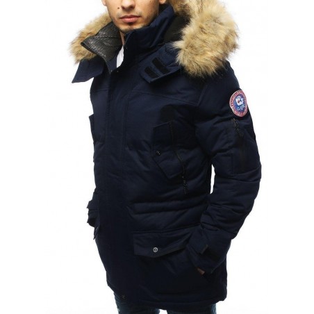 Pánska zimná tmavomodrá bunda TX3111
