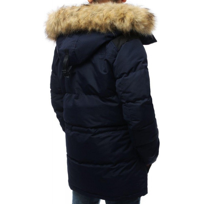 Pánska zimná tmavomodrá bunda TX3111