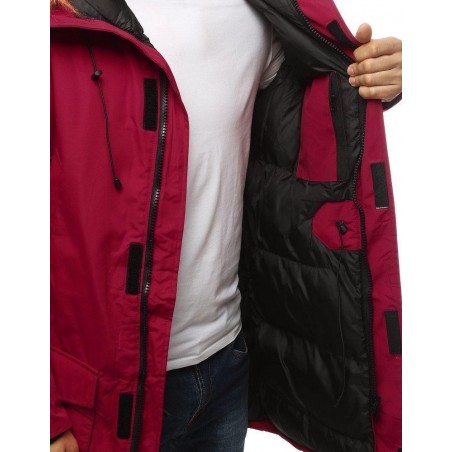 Pánska bordová zimná parka TX3128