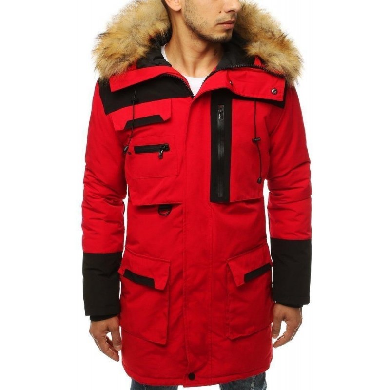 Červená pánska zimná bunda TX3135