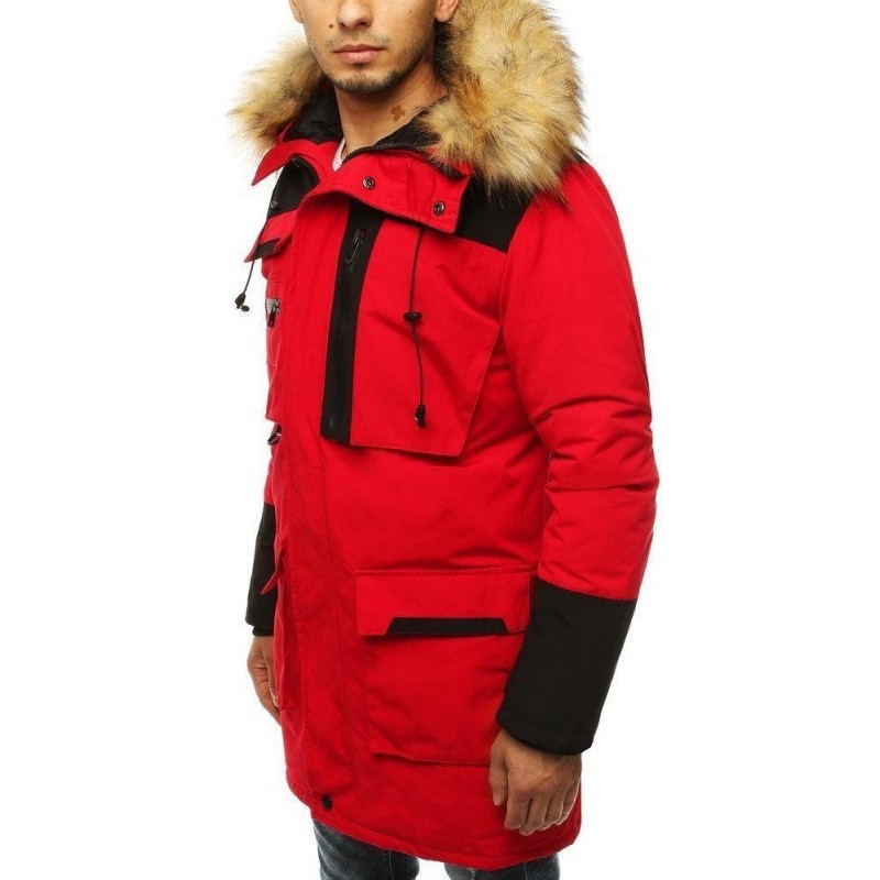 Červená pánska zimná bunda TX3135
