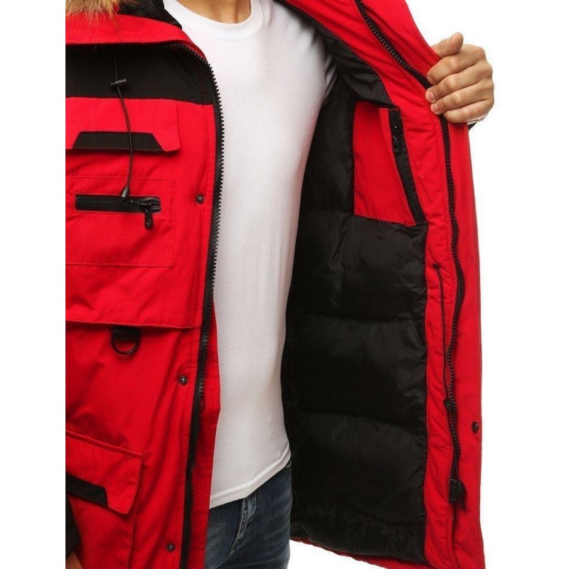 Červená pánska zimná bunda TX3135