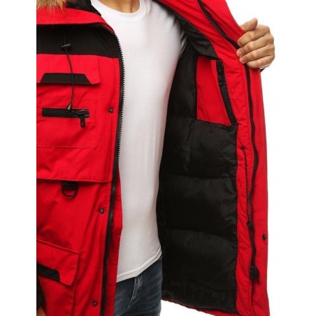 Červená pánska zimná bunda TX3135