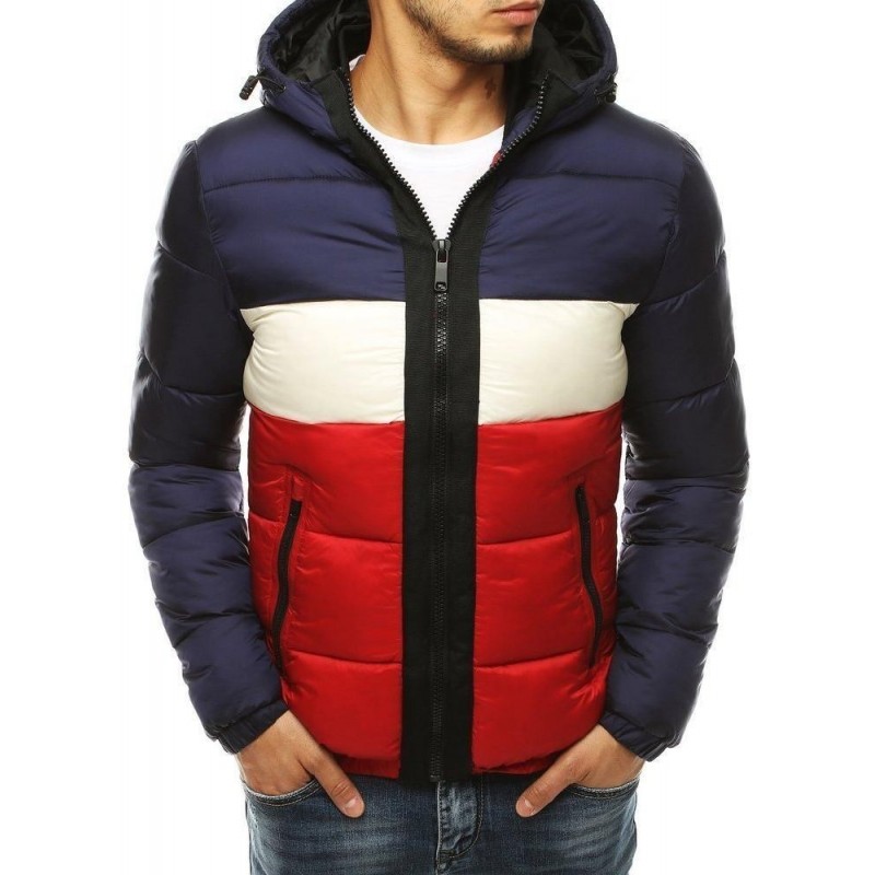 Zimná pánska prešívaná bunda TX3320 - tmavomodrá