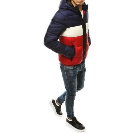 Zimná pánska prešívaná bunda TX3320 - tmavomodrá