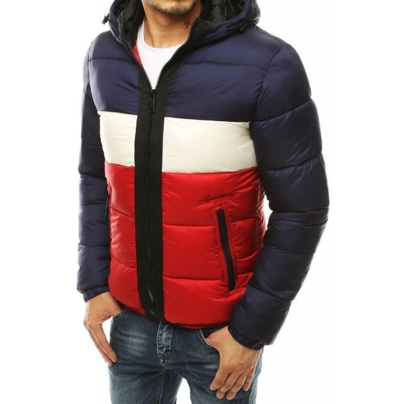 Zimná pánska prešívaná bunda TX3320 - tmavomodrá