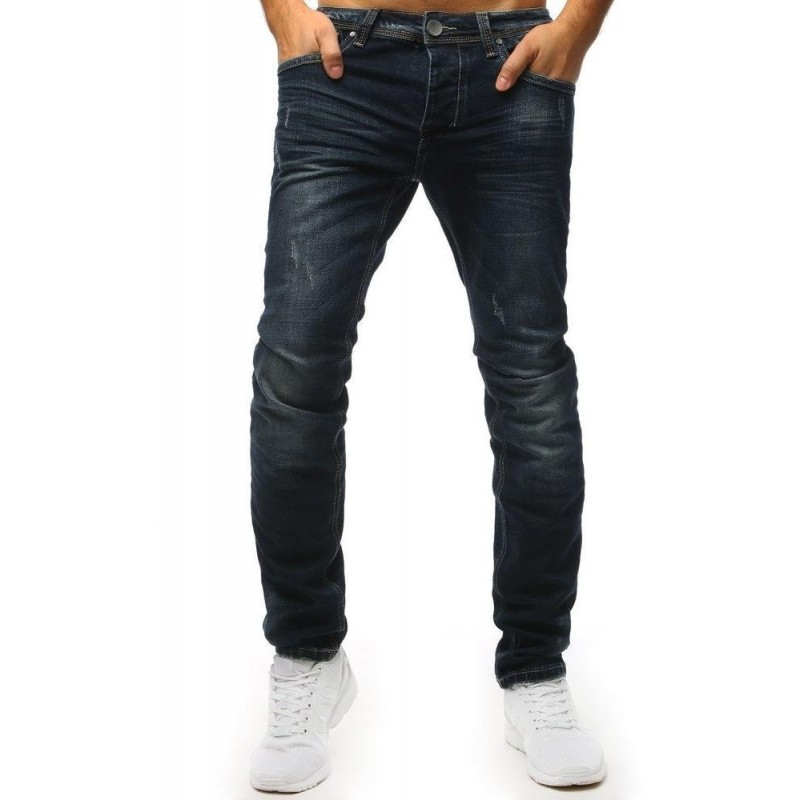 Pánske jeansové nohavice (ux1485) - tmavomodré