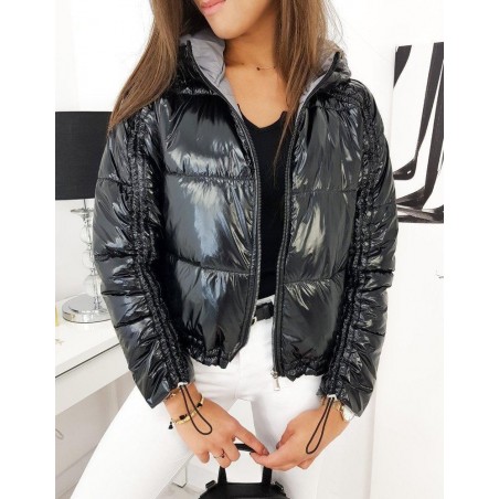 Dvojstranná dámska prechodná bunda SUVI TY1283 - čierna