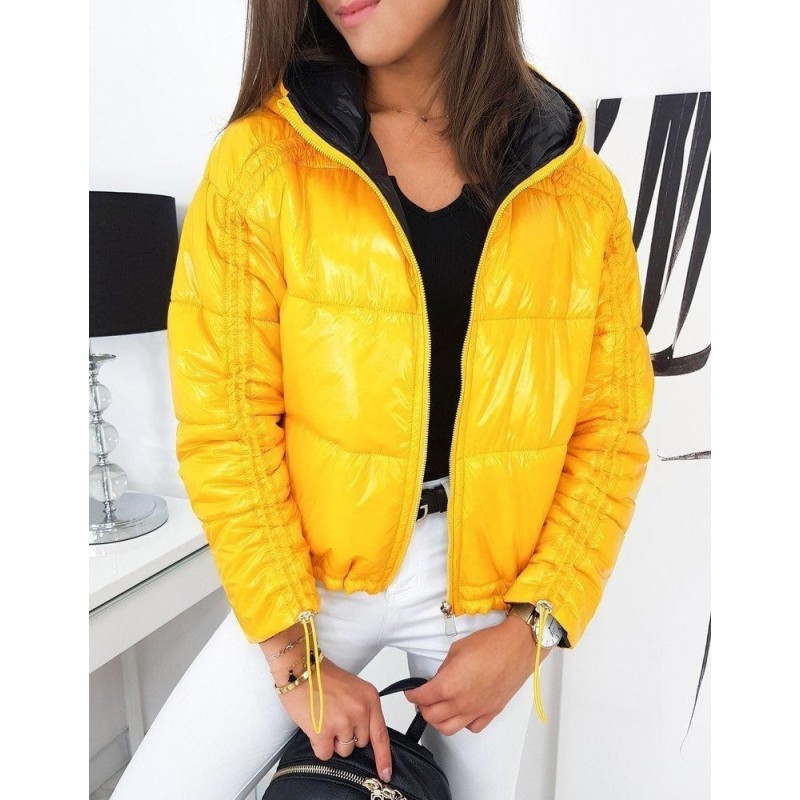Dvojstranná dámska prechodná bunda SUVI TY1284 - žltá