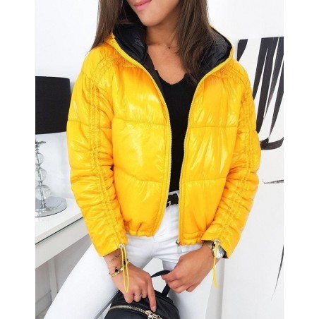 Dvojstranná dámska prechodná bunda SUVI TY1284 - žltá