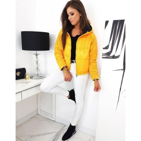 Dvojstranná dámska prechodná bunda SUVI TY1284 - žltá