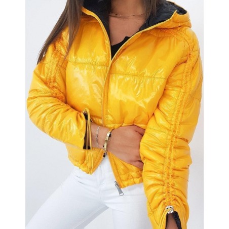 Dvojstranná dámska prechodná bunda SUVI TY1284 - žltá