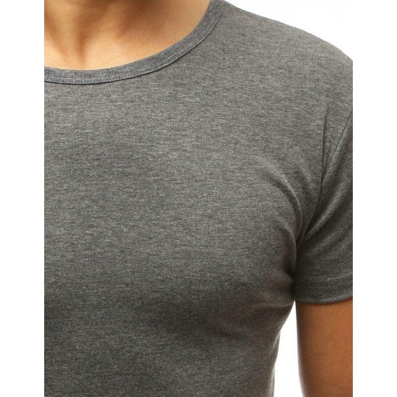 Jednofarebné pánske tričko (rx2576) - antracitové