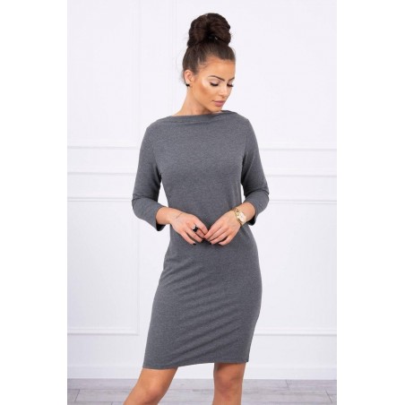 Šaty pre dámy 8825 - melanžovo grafitové