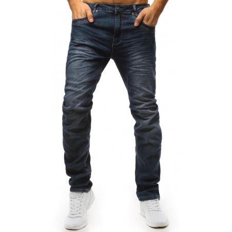 Pánske jeansové nohavice tmavomodré (ux1527)