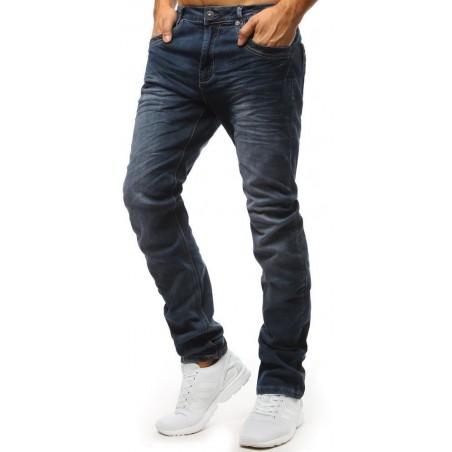 Pánske jeansové nohavice tmavomodré (ux1527)