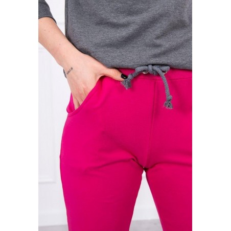 Dámska tepláková súprava 8877 - sivo-fuchsiová