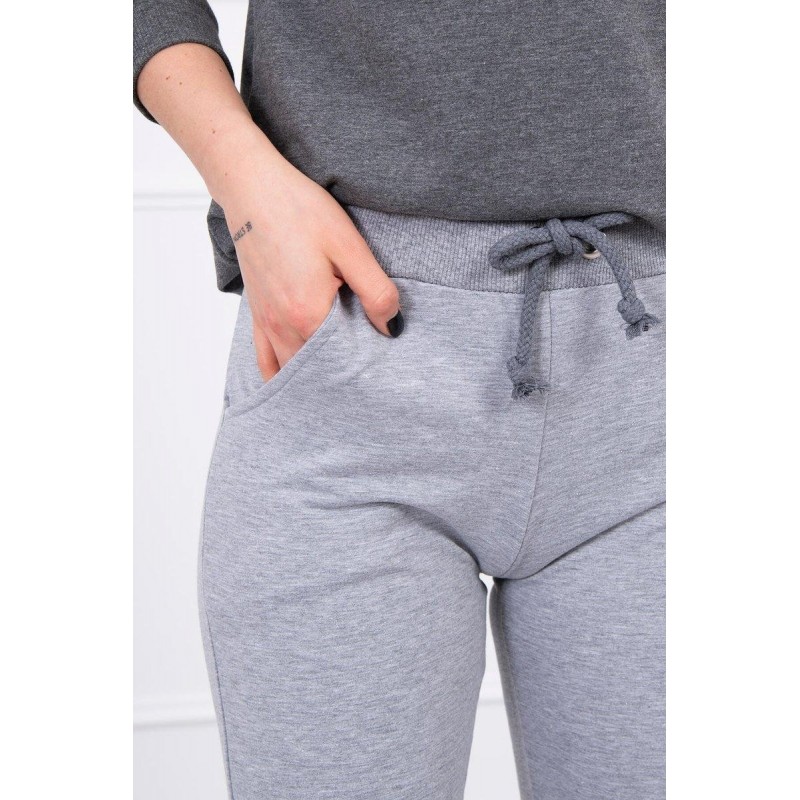 Dámska tepláková súprava 8877 - sivo-ružová