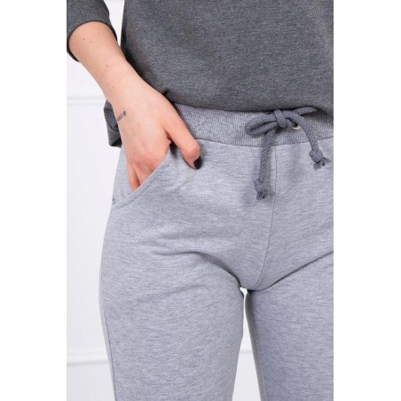 Dámska tepláková súprava 8877 - sivo-ružová