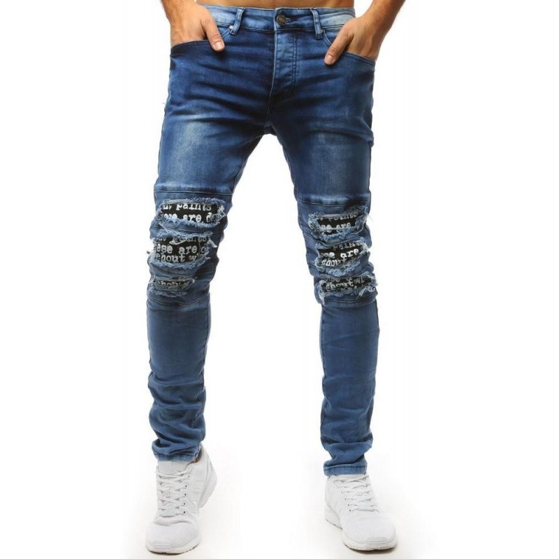Pánske jeansove nohavice (ux1531) - modré