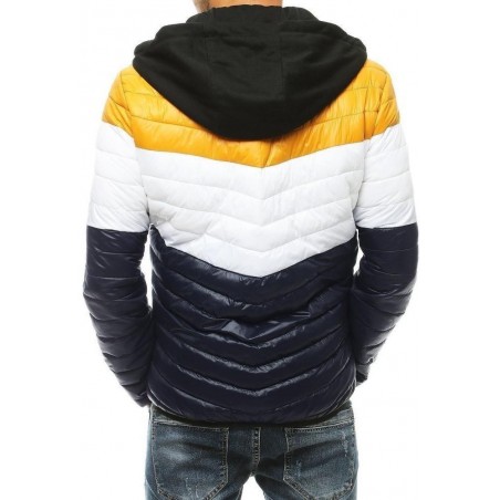 Pánska prešívaná bunda s kapucňou TX3413 - tmavomodrá