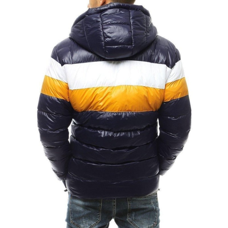 Pánska zimná prešívaná bunda TX3433 - tmavomodrá