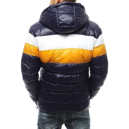 Pánska zimná prešívaná bunda TX3433 - tmavomodrá